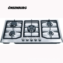 Cast iron 5 burner high quality  gas hob